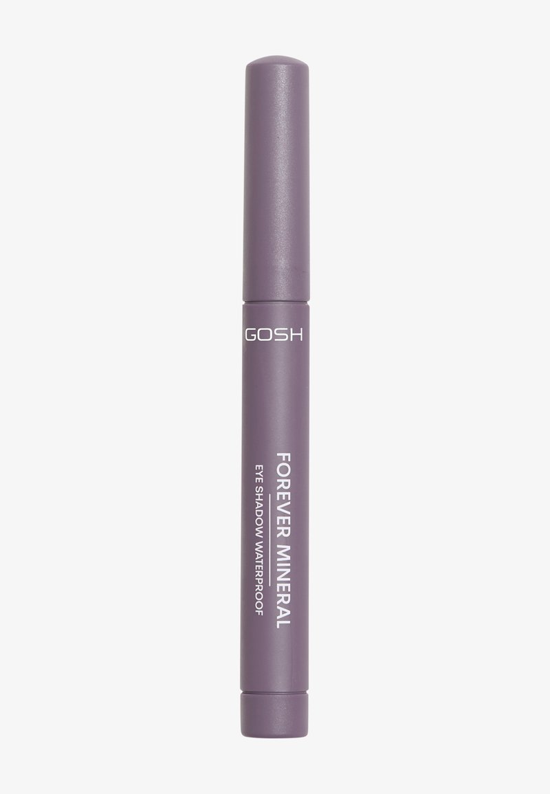 Purple waterproof eye shadow pen with a smooth finish. Features brand name and product type printed in white text on the body.
