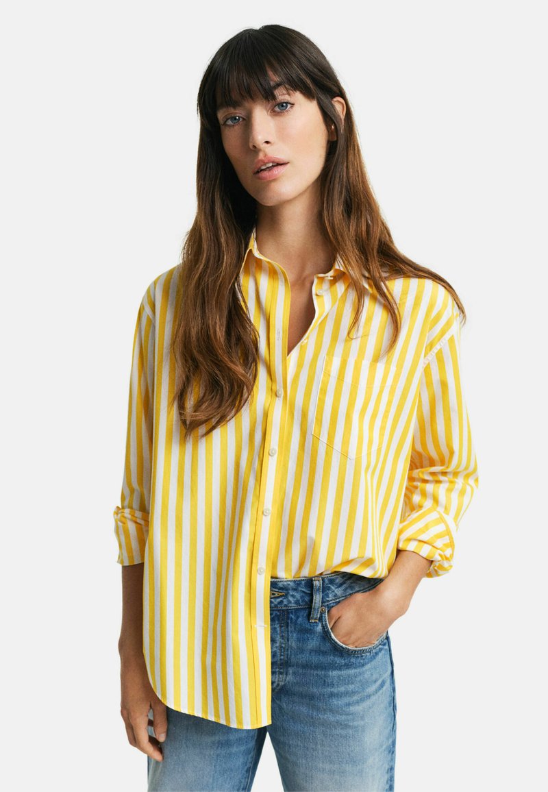 GANT STRIPED - Camicia - daffodil yellow