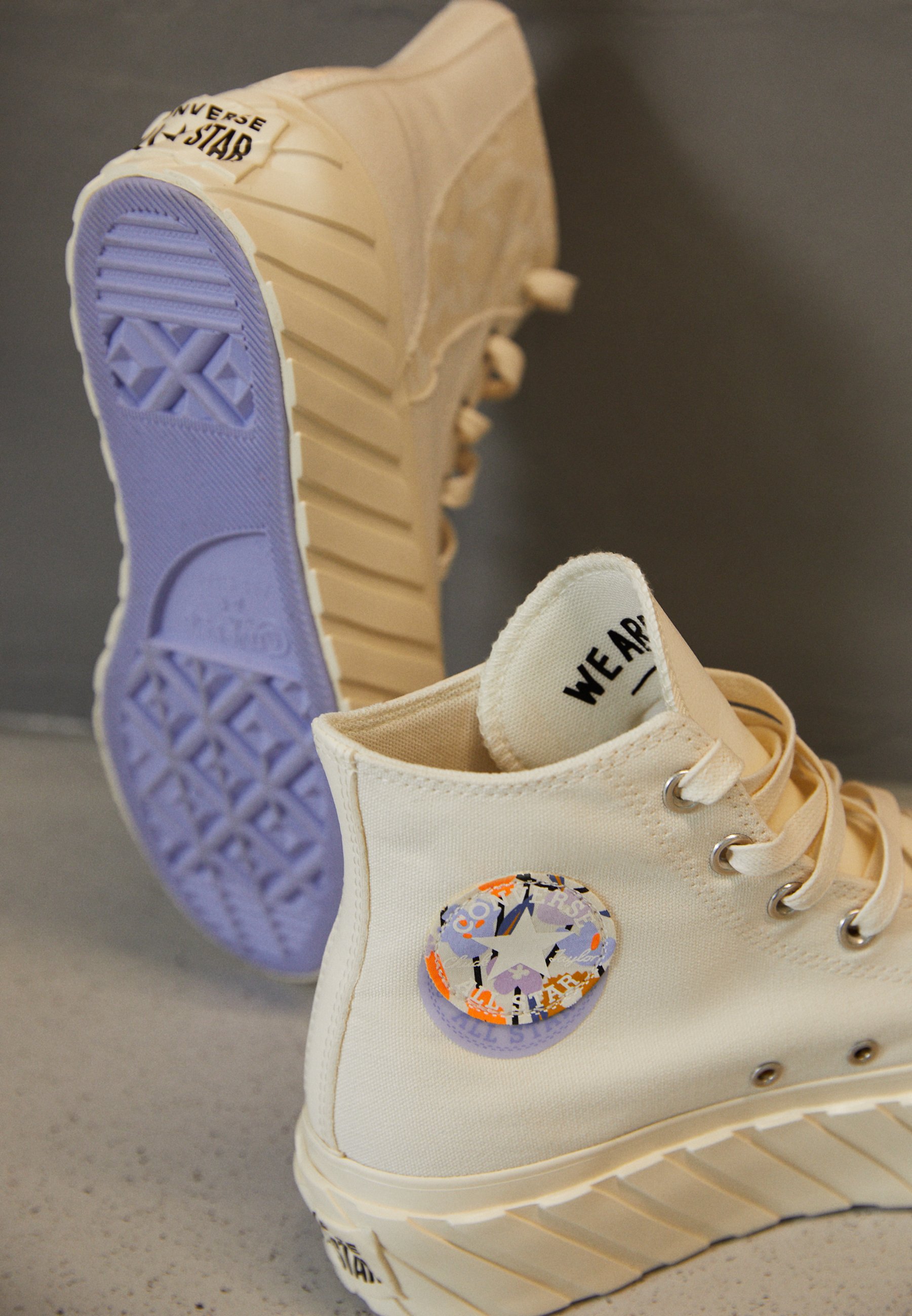 Converse CHUCK TAYLOR ALL STAR LIFT - Sneakers hoog - egret/serene saphire/ crème - Zalando.nl