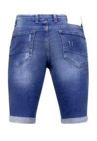 Local Fanatic BROEK VERFSPATTEN - Jeansshort - blauw