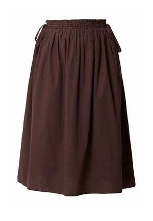 Yours Clothing, PLUS SIZE MIDI SKIRTS - A-lijn rok - chocolate