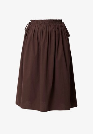 Yours Clothing, PLUS SIZE MIDI SKIRTS - A-line skirt - chocolate