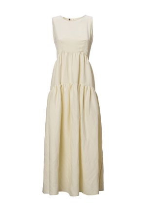 LONG SLEEVELESS WITH FLOUNCES - Robe longue - yellow
