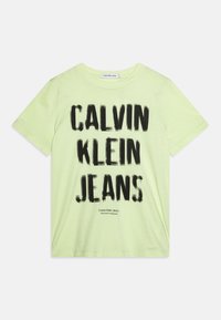 Calvin Klein Jeans PIXEL LOGO RELAXED - T-Shirt print - exotic mint/mint