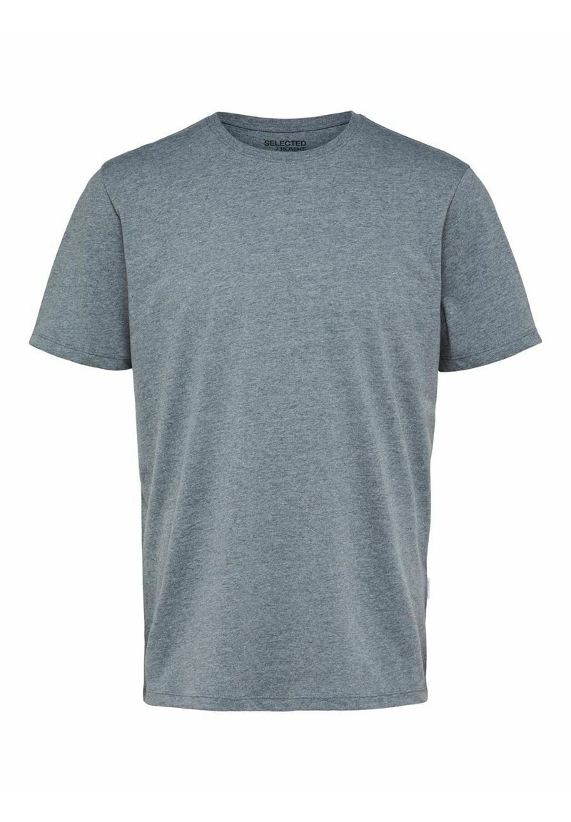 Selected Homme SLHASPEN O NECK TEE - Βασικό μπλουζάκι - medium grey melange
