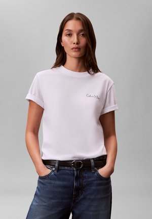 SCRIPT LOGO GRAPHIC CLASSIC - Basic T-shirt - brilliant white