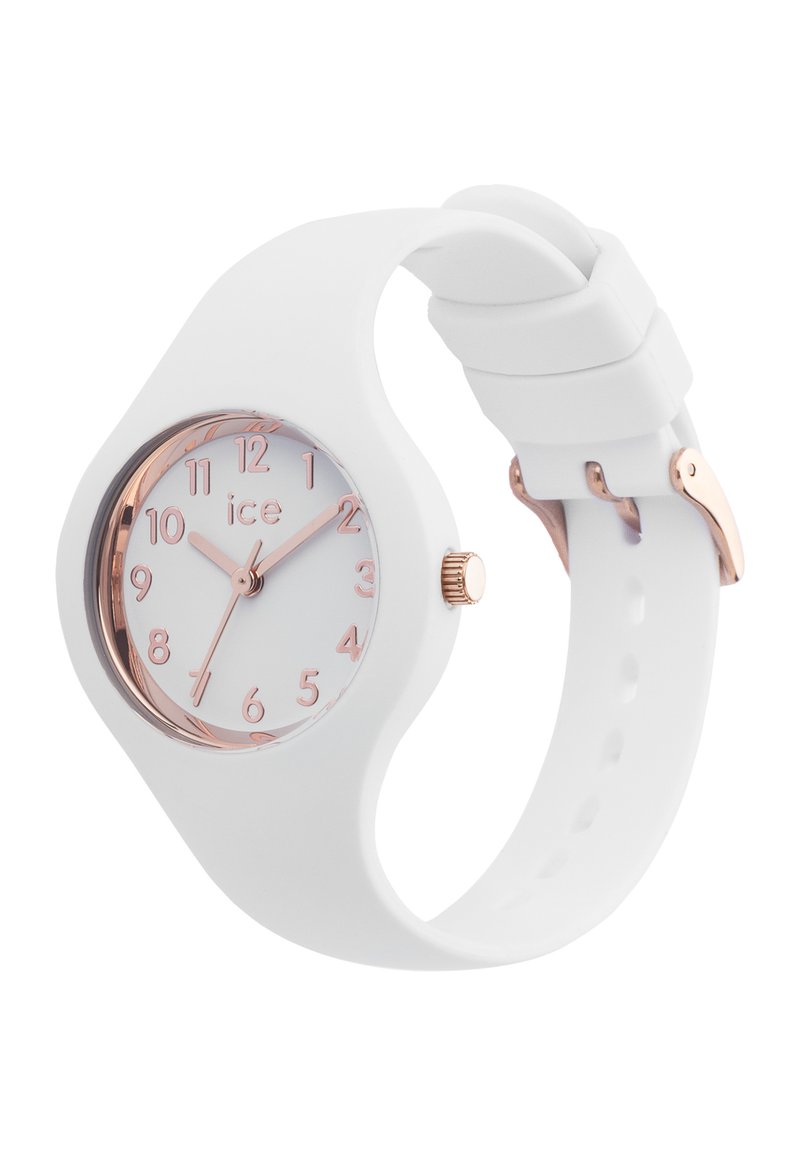 Ice-Watch ICE Glam Orologio Donna: Cinturino In Silicone Bianco, Quadrante Con Dettagli Oro, 34mm