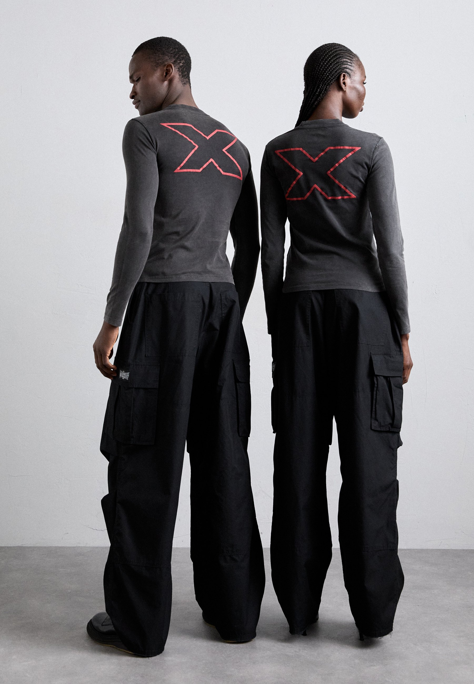 032c OVERTIME PANTS UNISEX - Cargo trousers - black - Zalando.co.uk