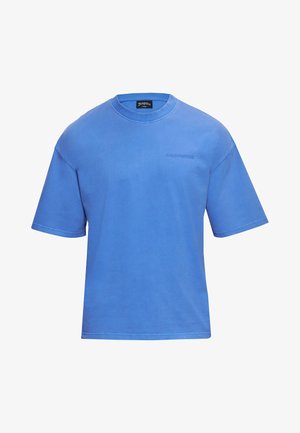 Dropsize, LOGO PRINT T-SHIRT - Lihtne T-särk - washed light blue