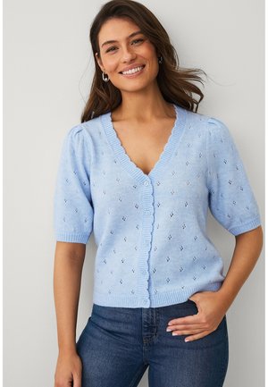 MIT PUFFÄRMELN - Cardigan - light blue