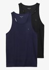 ESSENTIAL 2 PACK MUSCLE VEST WITH RACER BACK - Topper - dark blue/black