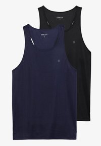 ESSENTIAL QUICK DRY 2 PACK MUSCLE VEST WITH RACER BACK - Top - dark blue/black