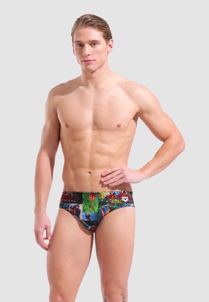 Arena, OCEAN BLOOM ANIMALIER - Slip de bain - black multi