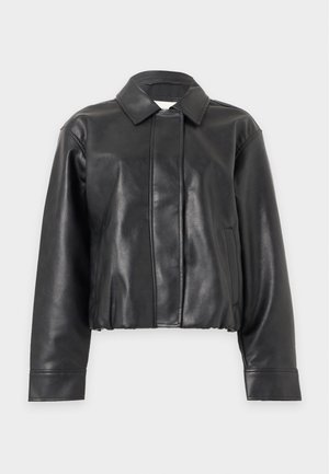 Hollister Co., BUBBLE - Μπουφάν από συνθετικό δέρμα - black