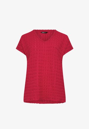 Yours Clothing, BUBBLE TEXTURED T-SHIRT - T-shirt con stampa - red