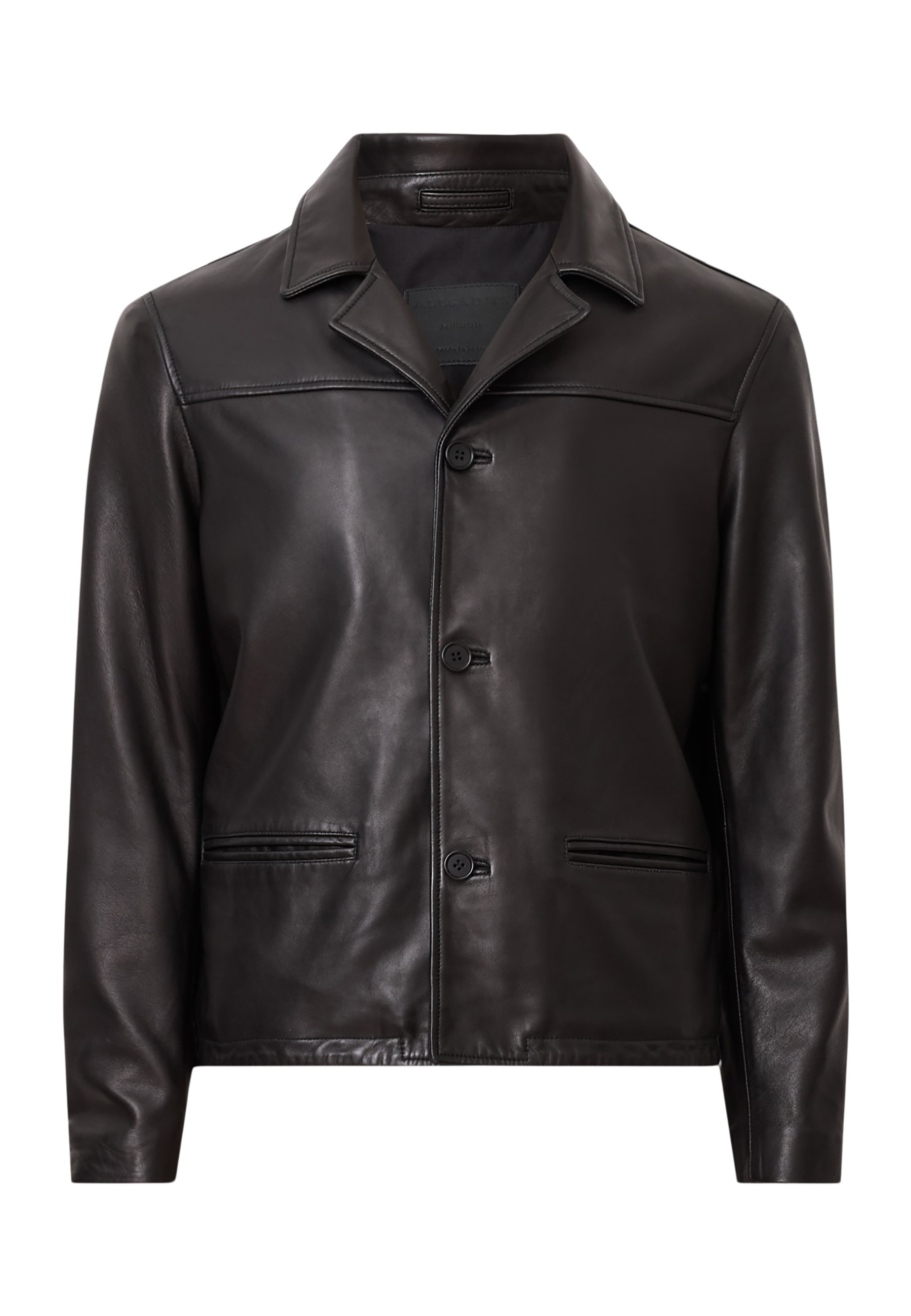 AllSaints WATTS - Leather jacket - black - Zalando.co.uk
