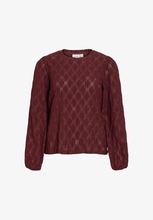 VILA, VIASTA O-NECK L/S TOP - NOOS - Bluse - port royale