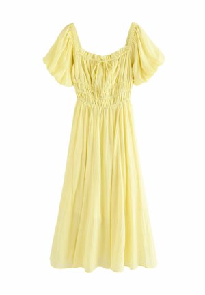 PUFF SLEEVE MIDI - Denné šaty - yellow