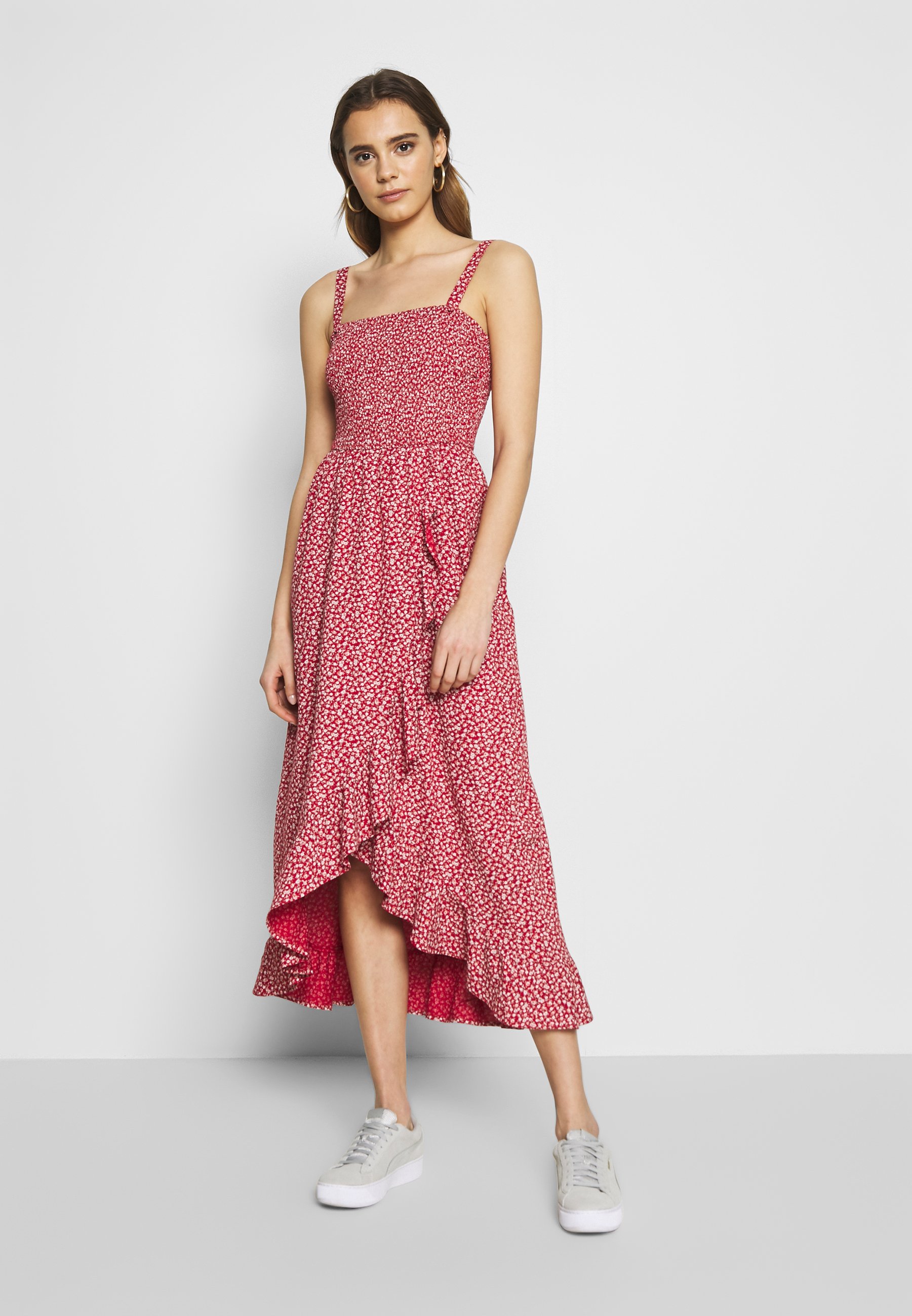 Hollister Co Strapless Dress Maxikleid Red Rot Zalando At