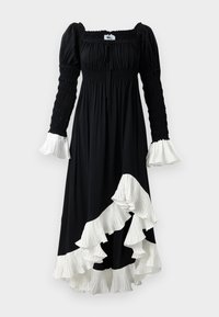 JULIETTE SHIRRED ASYMMETRIC DRESS - Společenské šaty - black