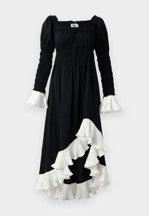 JULIETTE SHIRRED ASYMMETRIC DRESS - Occasion wear - black