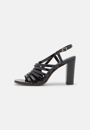 High heeled sandals - black
