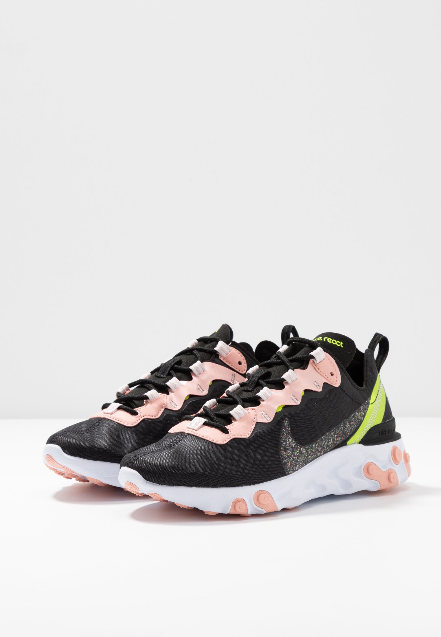 nike pink react element 55 trainers