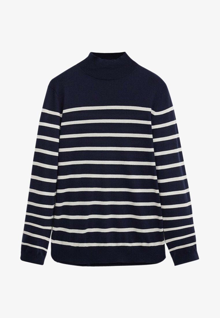 Massimo Dutti Stickad tröja - dark blue