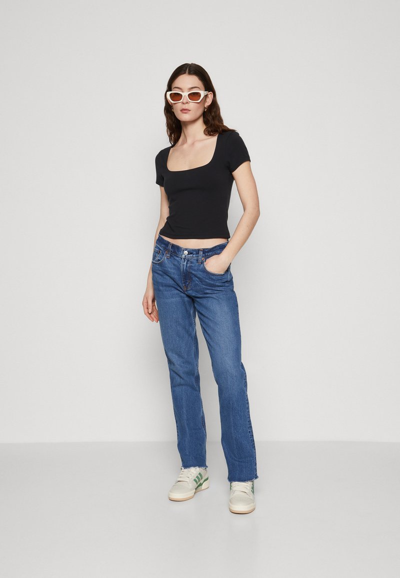 Abercrombie & Fitch Džíny Straight Fit - dark-blue denim