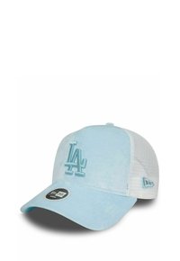 New Baby Girl Winter Cap In Sky Blue Color With Check Bow For 0-2 Years In Jersey stuff on Sale Price main image 0