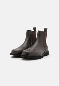 Calvin Klein Jeans BOOT MID CHELSEA UNIFORM - Korte laarzen - dark brown/black