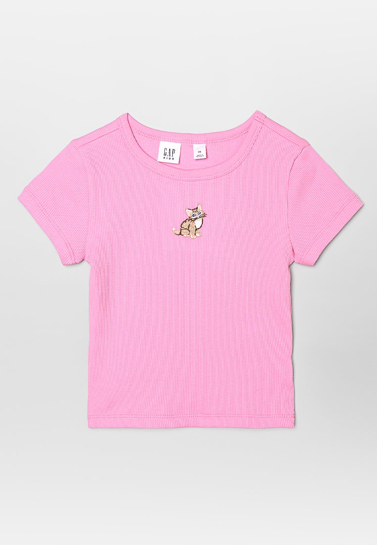 GAP T-shirt print donkerroze