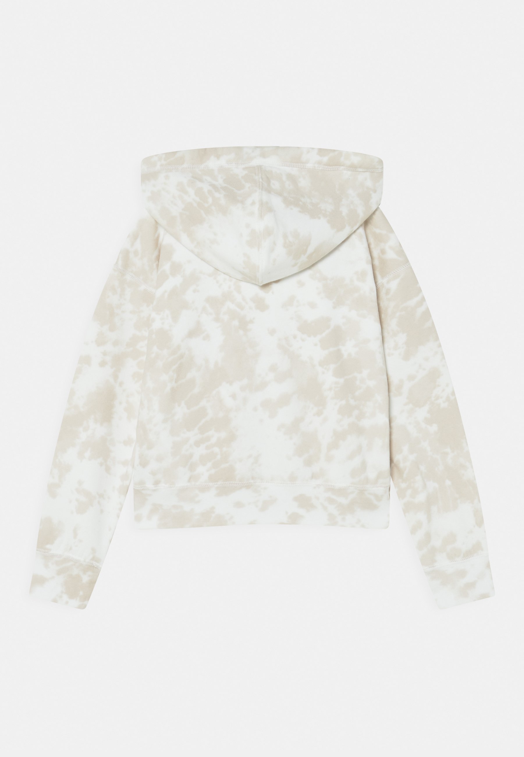 Girls Abercrombie \u0026 Fitch Neutral Tie Dye Zip Through Hoodie - Cream