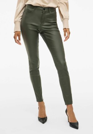 SLIM-FIT VISARAH BESCHICHTETE - Pantalon classique - deep depths