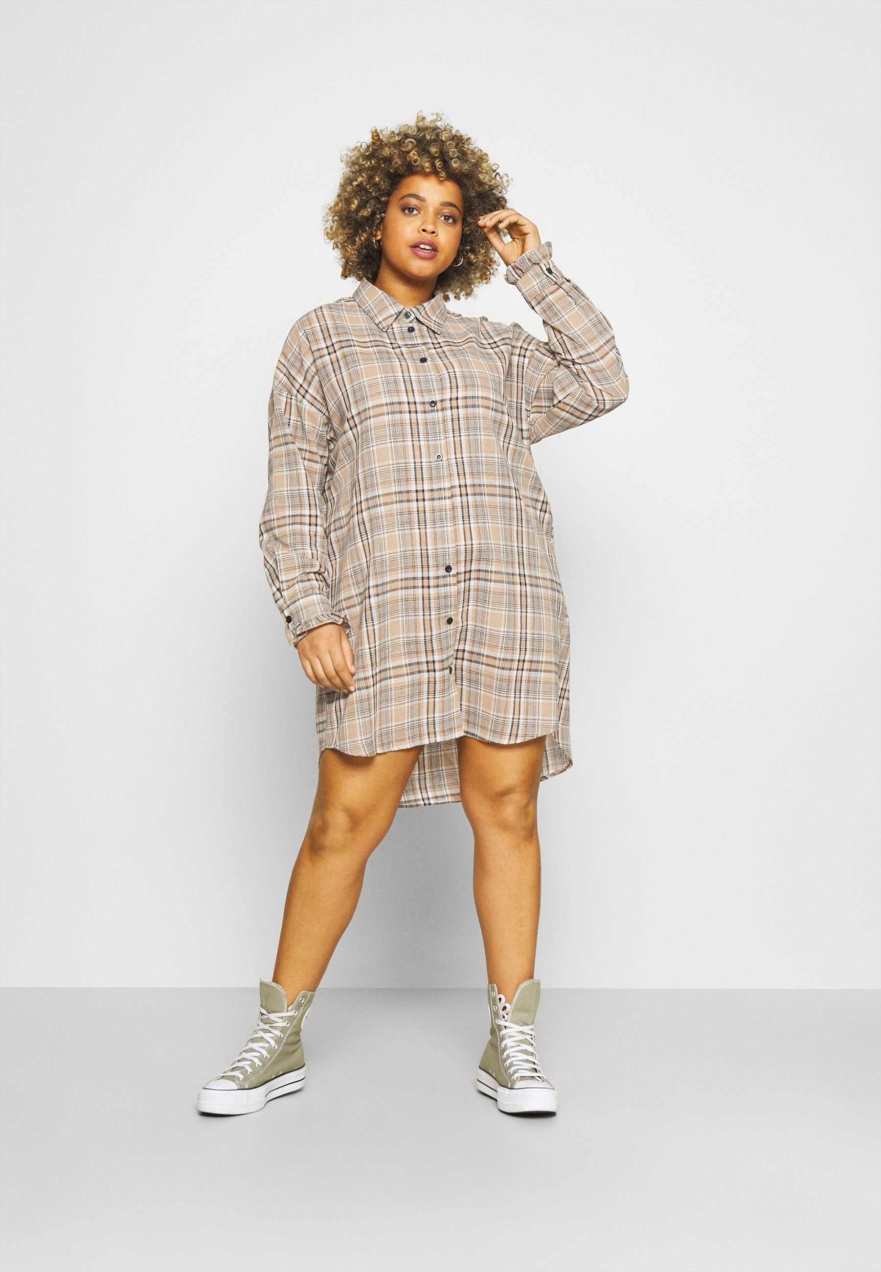 long line shirt dress