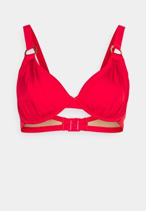 SAMOA NON PADDED HALTER UNDERWIRED - Parte de cima de biquíni - red