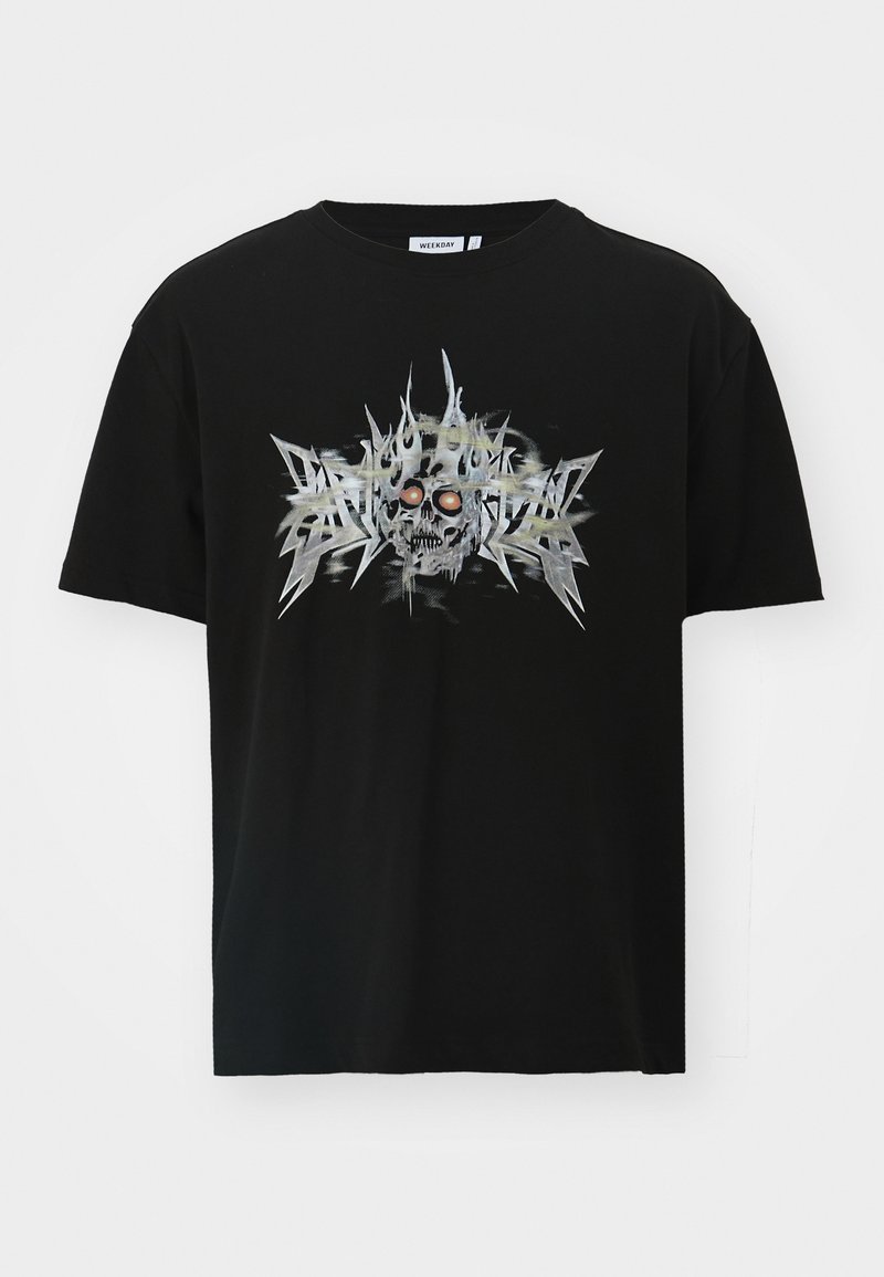 Weekday T-shirt print zwart