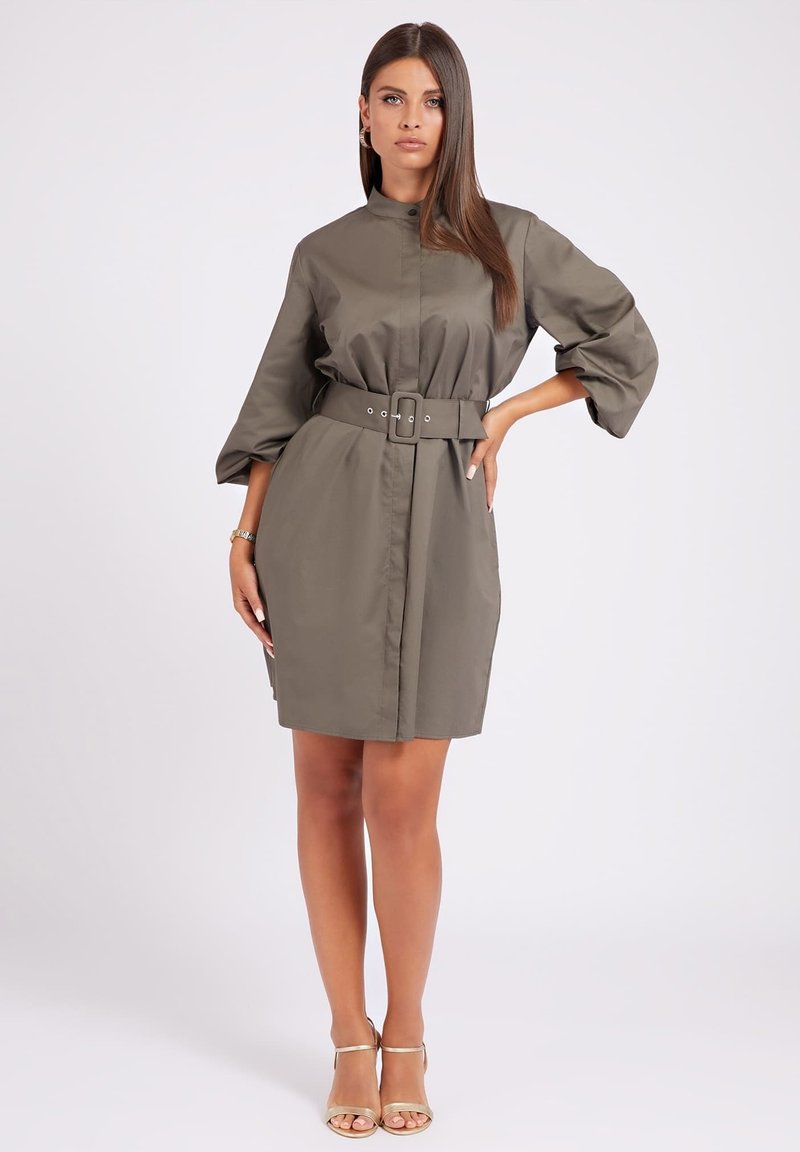 Damen Freizeitkleider | Guess MIT BALLONÄRMELN Blusenkleid grün - QS92059 Damen Freizeitkleider | Guess MIT BALLONÄRMELN Blusenkleid grün - QS92059