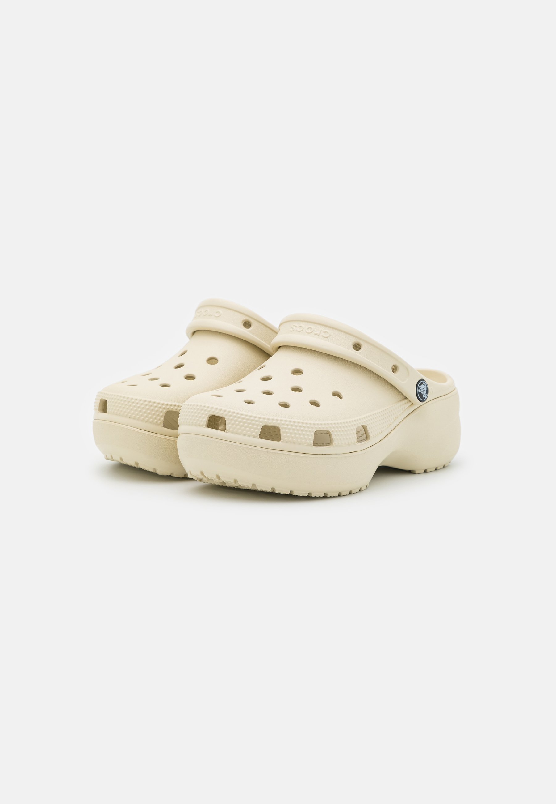 Crocs CLASSIC PLATFORM - Muiltjes met hak - bone/taupe - Zalando.nl
