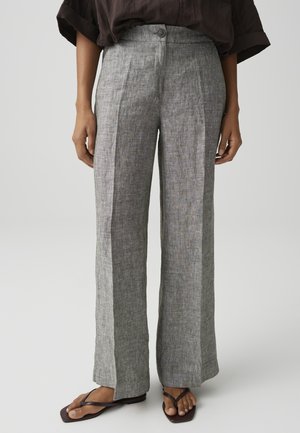 OPUS RELAXED FIT MID RISE - Stoffhose - grey