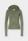 ICONS WASH FITTED FULL ZIP HOODIE - Φούτερ με φερμουάρ - khaki