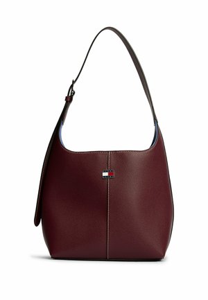 Tommy Jeans, TOMMY JEANS CITY LOGO PLAQUE HOBO BAG - Handbag - rosewood brown