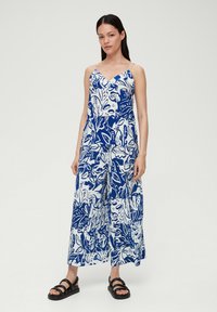 s.Oliver RELAXED MIT PLISSEEFALTEN - Broek - ozeanblau