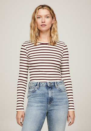 SLIM STRIPE  - Camiseta de manga larga - breton stp  calico  rouge