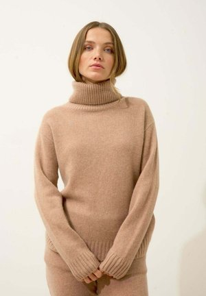 Strickpullover - heather camel
