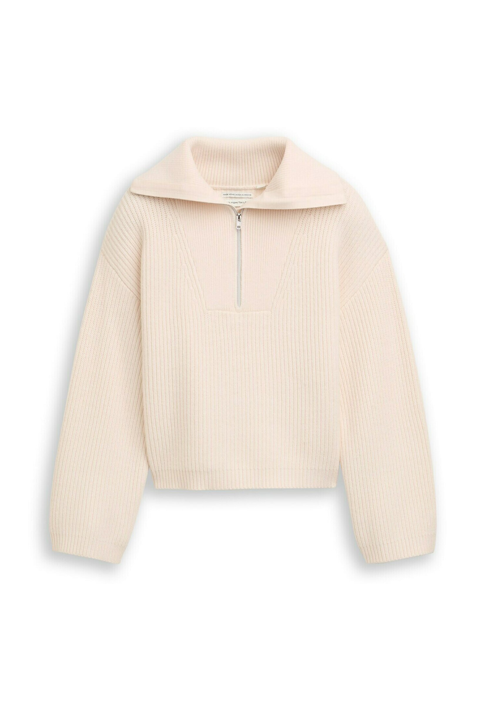 TOM TAILOR TROYER Strickpullover soft cream beige/beige
