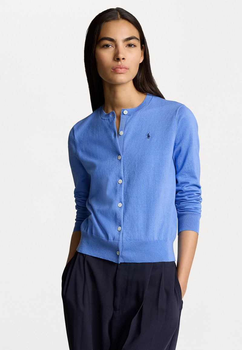 Polo Ralph Lauren PIMA COTTON LONG SLEEVE CARDIGAN - Neuletakki - nantucket blue