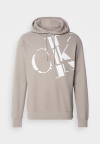 SCATTERED LOGO HOODIE - Sweatshirt - elephant skin