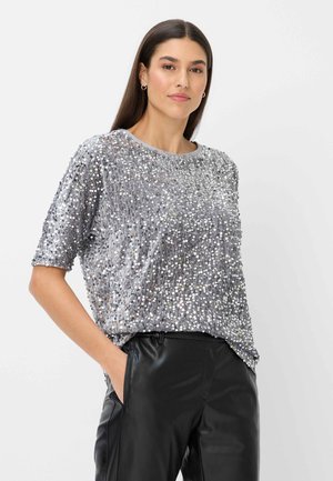 BRAX STYLE CAELEN - Print T-shirt - cozy grey