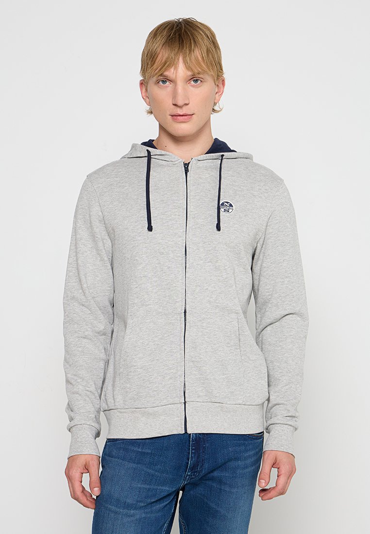 North Sails Sweater met rits grijs